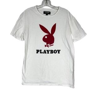 Playboy Pacsun T-Shirt Mens Small White Red